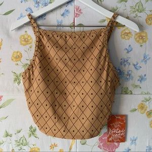 NWT Kortni Jeane Birthday Pineapple Squared Up Top